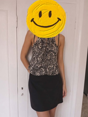 Evening dress like new, black and white, one size