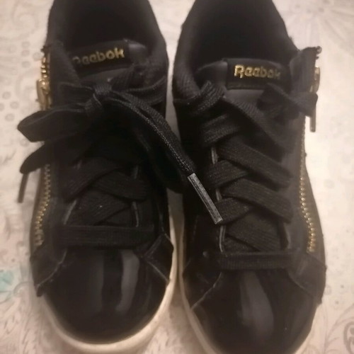 Reebok kids' shoes size 27 used, black, athletic