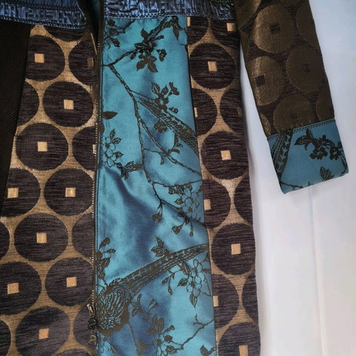 Desigual coat blue / black patchwork like new