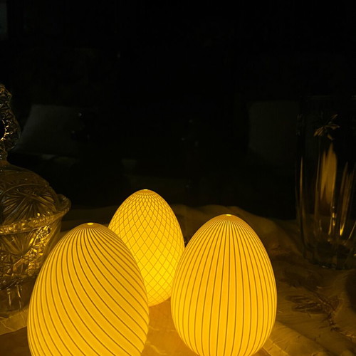 3D Printed Easter Eggs with LED Tealights New Decorative Lights
