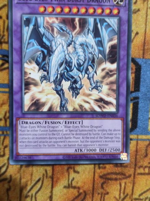 Blue Eyes Twin Burst Dragon κάρτα Yu-Gi-Oh! σαν καινούργιο