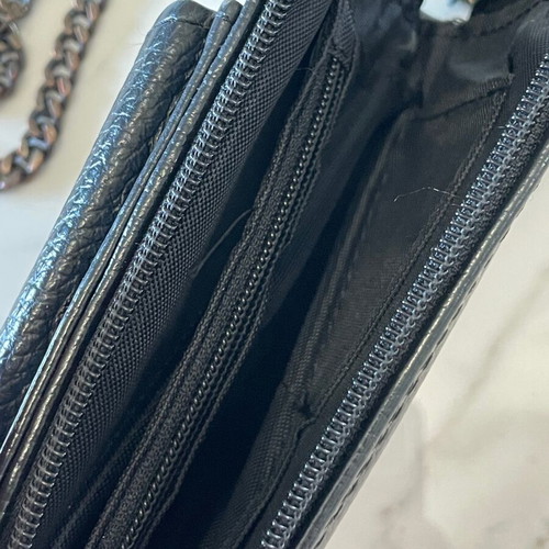 Elena Athanasiou crossbody wallet phone case like new, black leather
