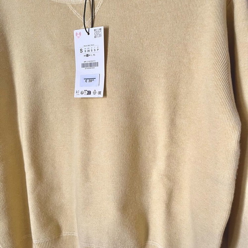 Zara yellow plain knit jumper new, size S