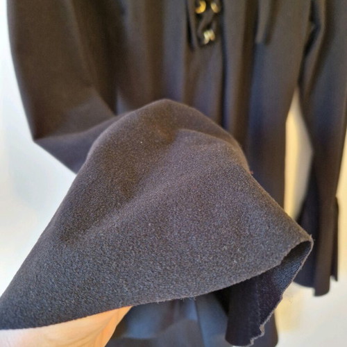 Black long-sleeve mini dress Small like new, velour fabric