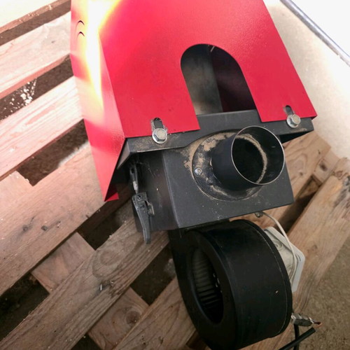 Pellet burner for oil boiler like new with tank