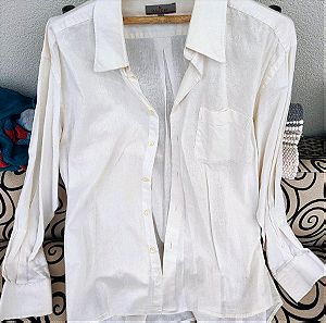 Λινό πουκάμισο xl λευκό