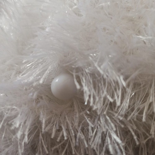 White scarf like new with silver sparkles and decorative beads