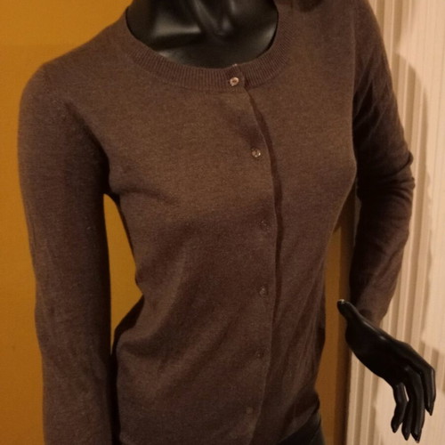 MNG Suit cardigan brown, size M, silk and cashmere, new