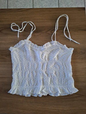 Shein White Tank Top new with adjustable straps