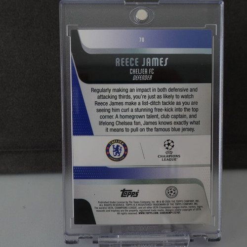 Topps UEFA Club Competitions 2025-26 Reece James Red Sparkle Parallel card Chelsea FC like new