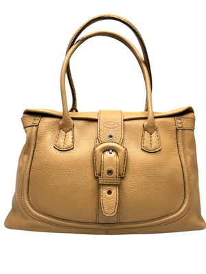 Tod’s beige leather shoulder bag