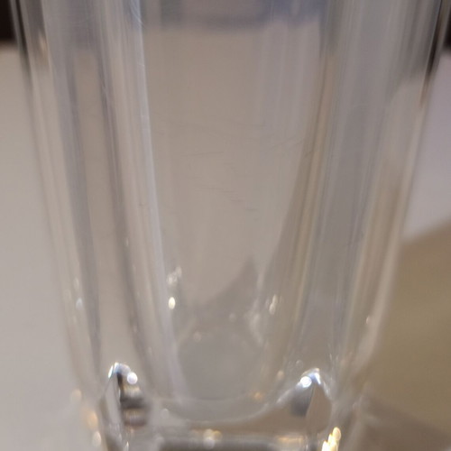 Crystal vase used, heavy and simple design