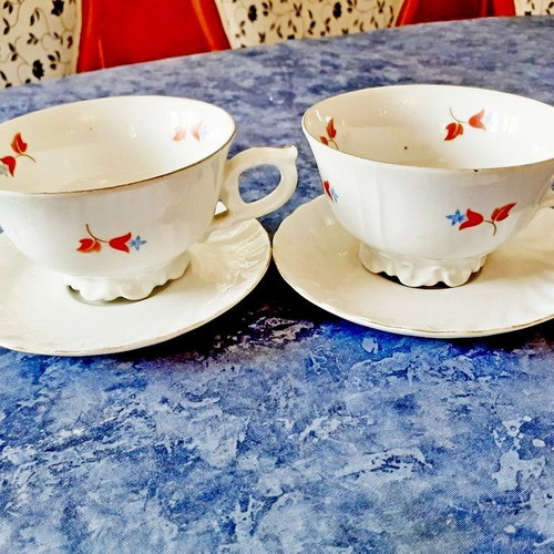 Fürstenberg tea cups old, set of 2