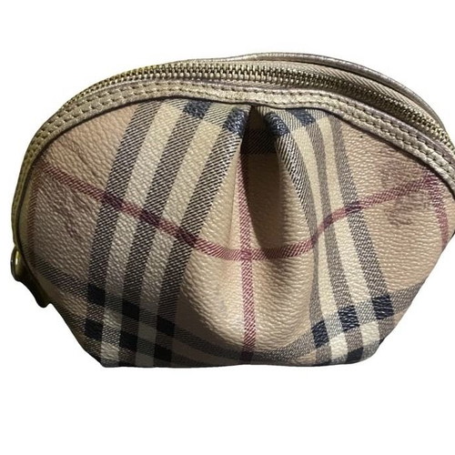 Burberry clutch used, authentic canvas pouch