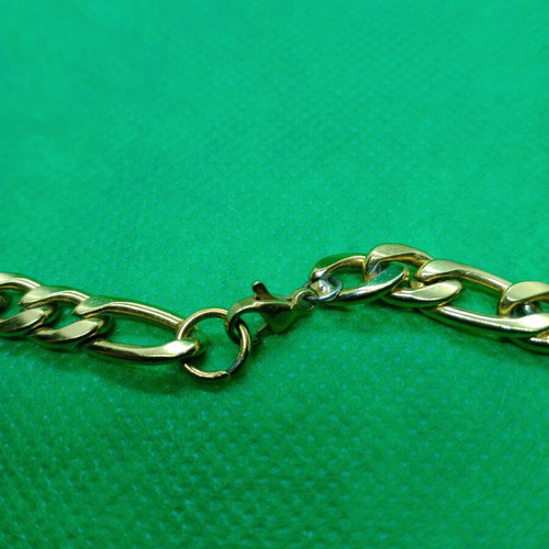 Gold-plated steel necklace new, yellow/gold color