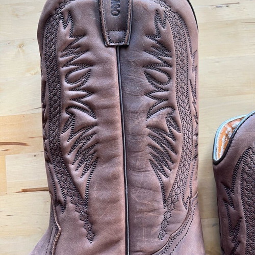 Santiago cowboy boots like new, brown, size 37.5