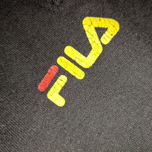 Fila sweatpants L used, black with yellow