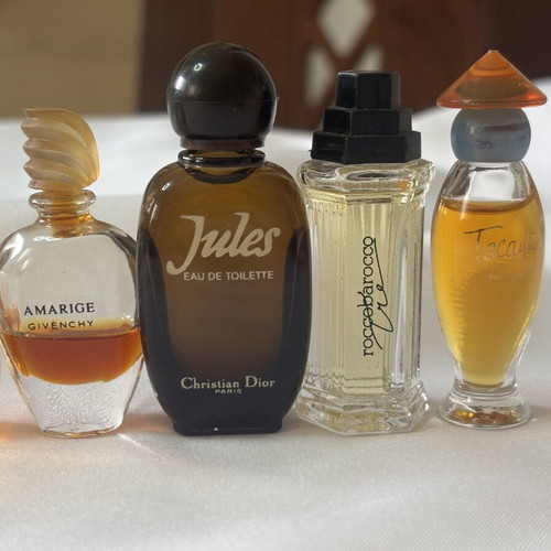 Mini perfume set used, Gres Cabochard, Bvlgari, Balenciaga, Givenchy, Dior, Roccobarocco, Rochas