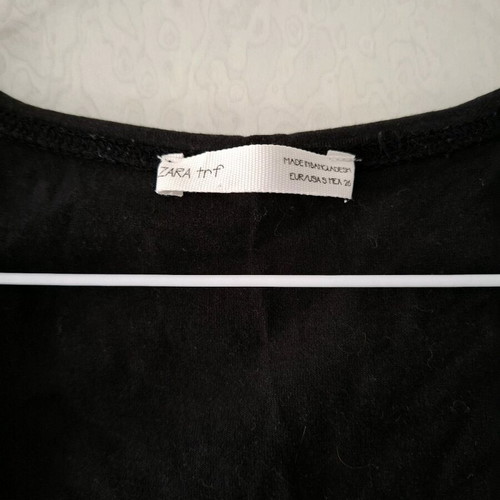 Short-sleeve black Zara t-shirt used, size S