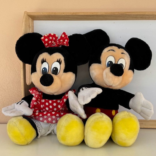 Set of authentic Euro Disney 1992 plush toys used with gift bag
