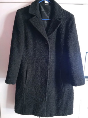 M&S black coat like new, size L