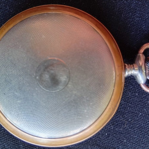 Enigma gold-plated Swiss pocket watch, mechanical