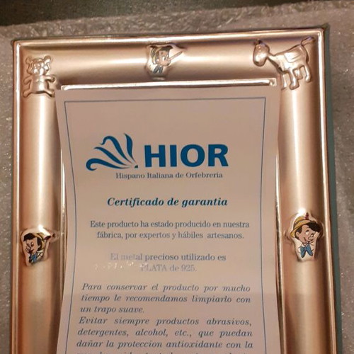 Disney silver photo frame like new with certificate 9x12 cm