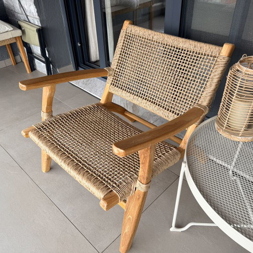 Rattan chair set with bench new