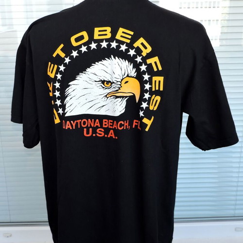 Vintage Motorcycle 1995 Biketoberfest Daytona Beach Black Tee T-Shirt Mens Size XL like new