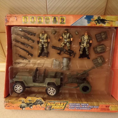 Military Force figures used, sealed in box