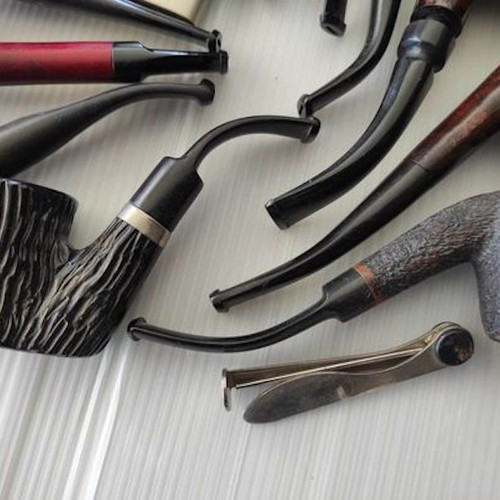 Tobacco pipes used, collection of 11 pieces