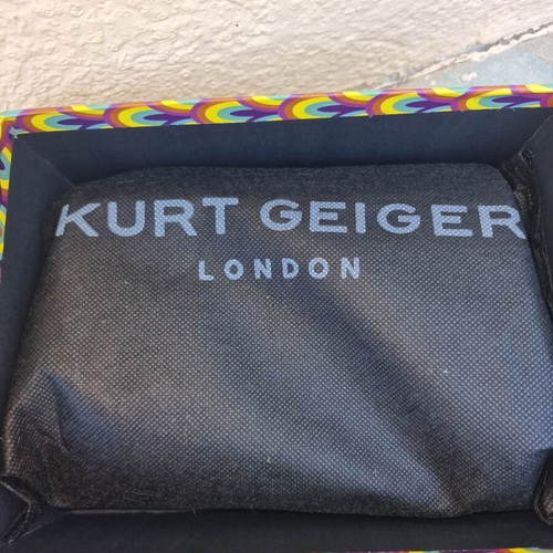 Kurt Geiger women's shoulder bag with chain and rhinestones, silver