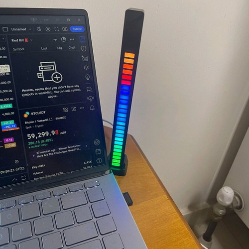 Decorative sound bar like new that changes color with sound