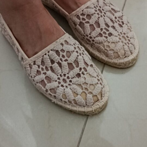 Marks & Spencer espadrilles with lace, size 38, soft pink