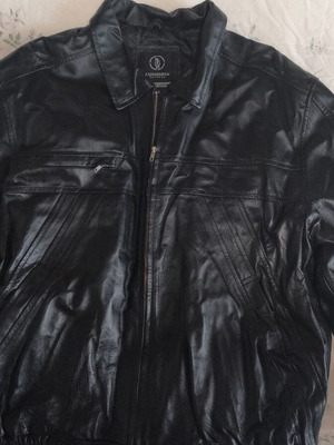 Catamaran Bomber Jacket 5XL genuine leather like new, black