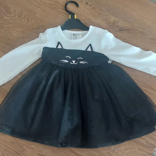 HM baby dress cat like new, size 9-12 months
