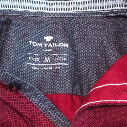 Πουκάμισο Tom Tailor καινούργιο, μπορντο, μέγεθος M