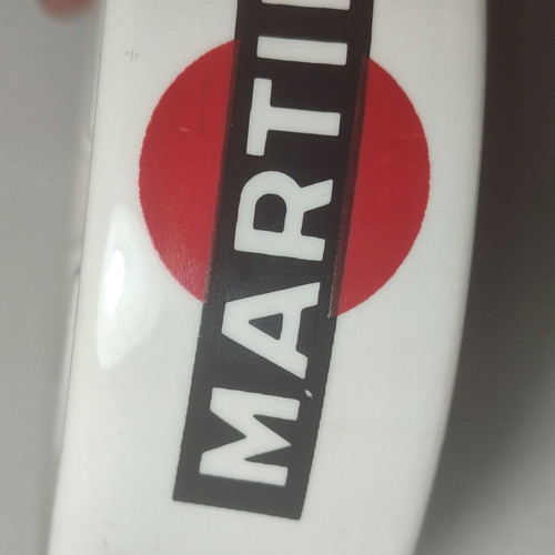 Martini vintage porcelain ashtray used with 2 cracks