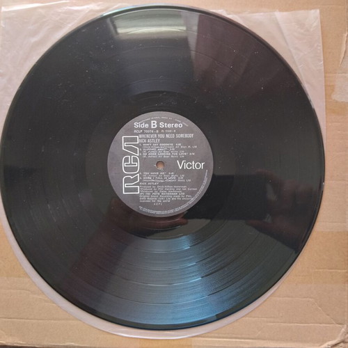 Rick Astley Whenever You Need Somebody LP near mint, electronic