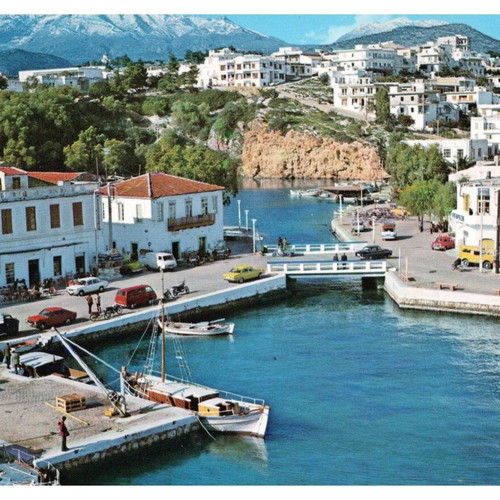 Collectible postcards used, pack of 8, Crete 1970-80