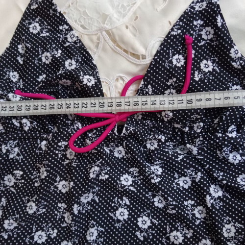 Laura Ashley Halterneck Bikini Top new, black and multicolor