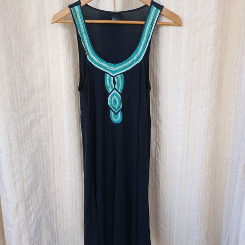 Black dress like new, thin flannel fabric, size M/L