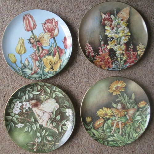 Border wall plate "The festival of Flower Fairies" new, fine bone china 1987
