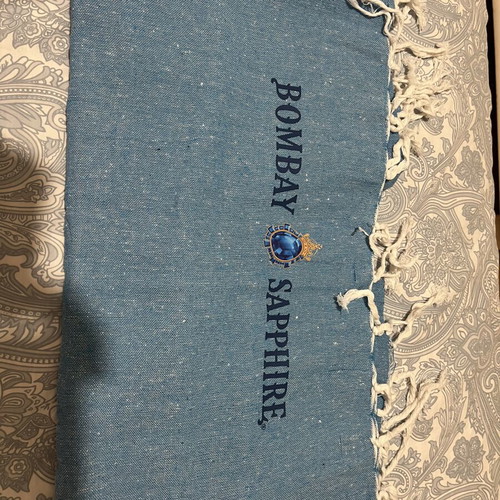 Bombay Sapphire Collectible Thin Beach Towel with Fringes 180x90cm