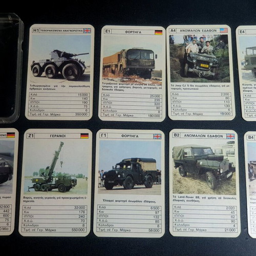 Yperatou military cars trucks and tanks used