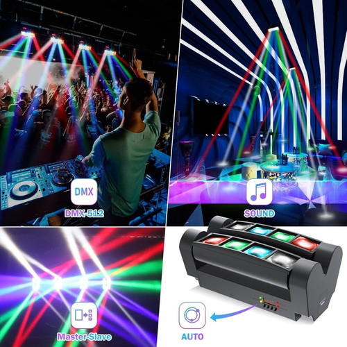 Betopper DJ stage light with moving head, 8x3W RGBW LED, new