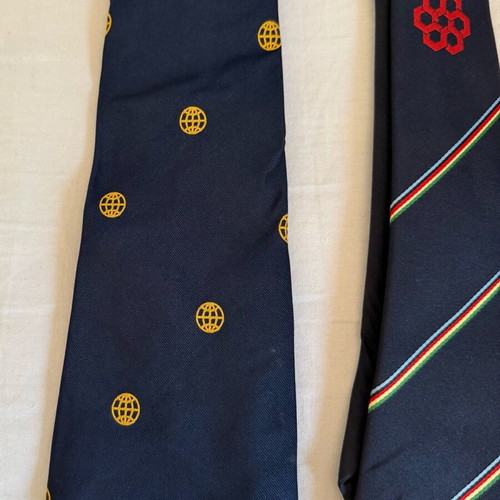 Collectible ties used, set of 3 from international economic conferences