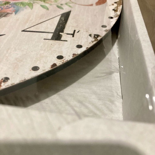 Wall clock with Vespa and flowers new, diameter 34cm