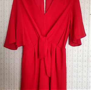 Φόρεμα Innocent κόκκινο με λάστιχο στη μέση