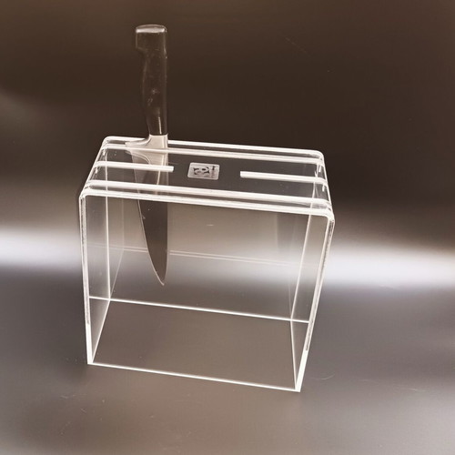 Knife holder for chef knives 30x30 transparent plexiglas new